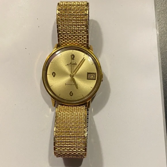 Mido Gold Watch with Mesh Band - Picture 1 of 7
